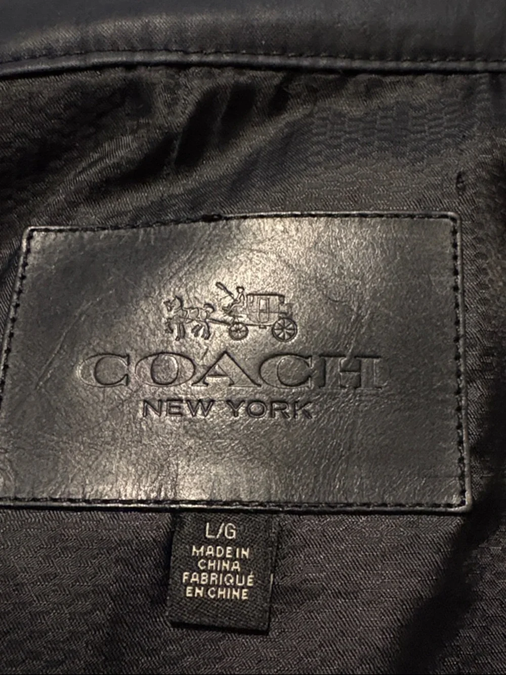 Coach Large Men's Black Waxed Cotton Military Field Jacket